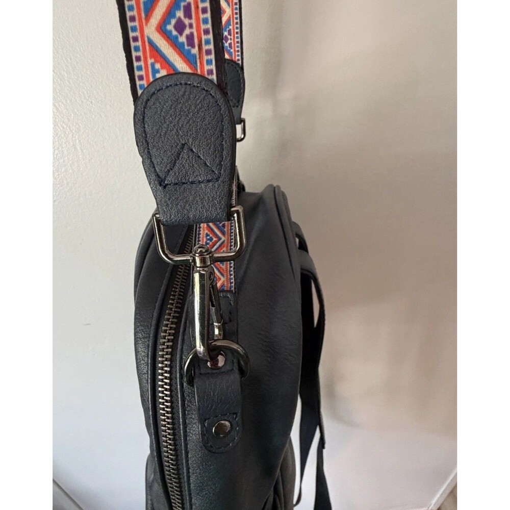 FADEON Women’s Backpack Purse Vegan Leather Waterproof Blue Multi-Pocket Travel - Picture 8 of 16
